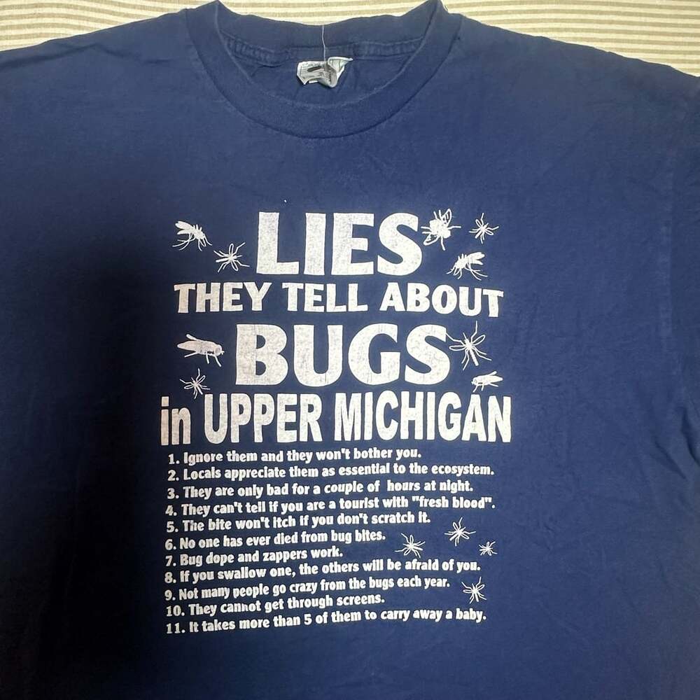 Gildan Upper Michigan Lies About Bugs T-Shirt
